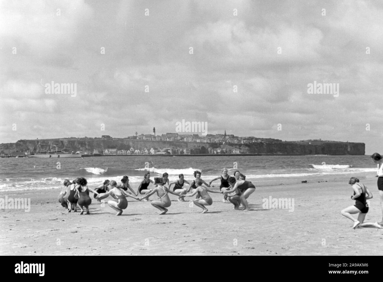 Un voyage à l'île de Helgoland, Allemagne 1930. Banque D'Images