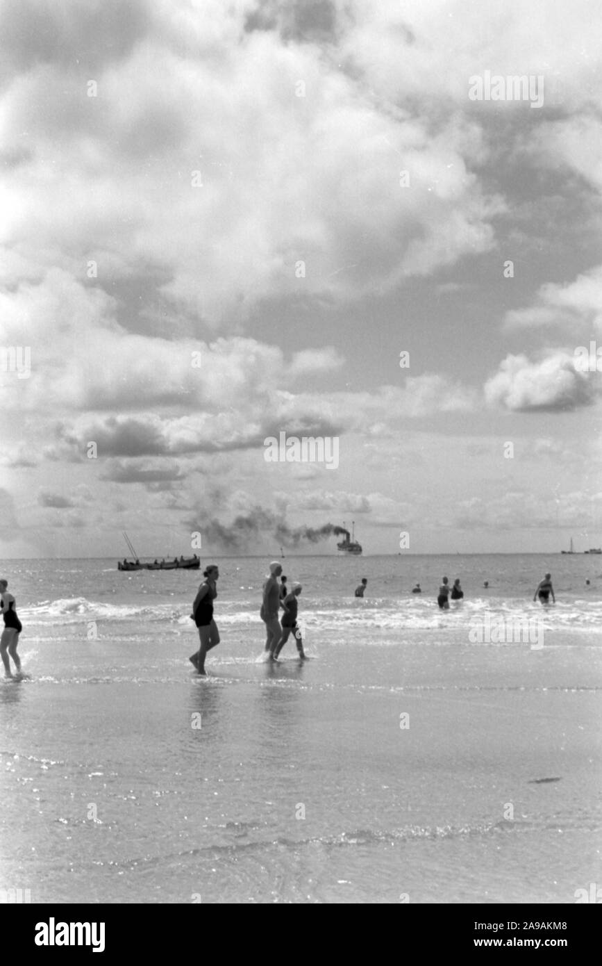 Un voyage à l'île de Helgoland, Allemagne 1930. Banque D'Images