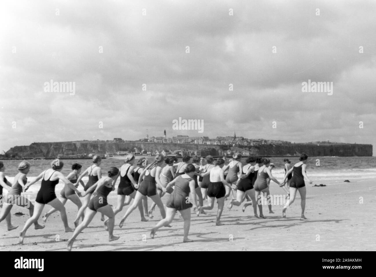 Un voyage à l'île de Helgoland, Allemagne 1930. Banque D'Images