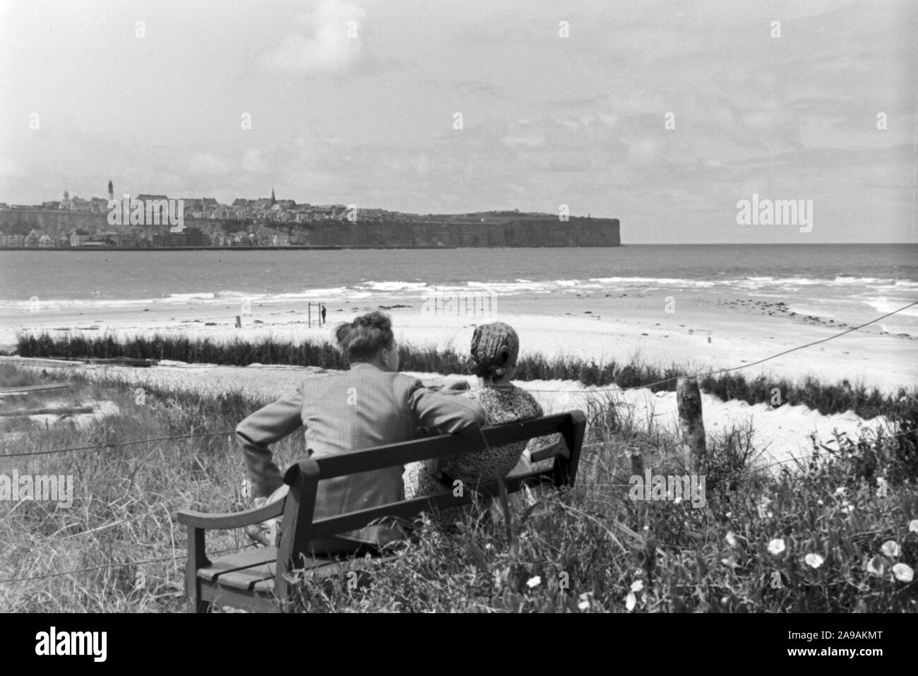 Un voyage à l'île de Helgoland, Allemagne 1930. Banque D'Images