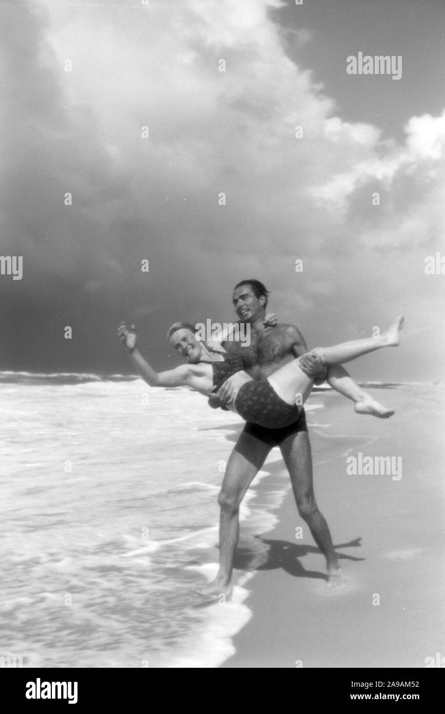 Vacances sur Westerland, Allemagne 1930 Banque D'Images