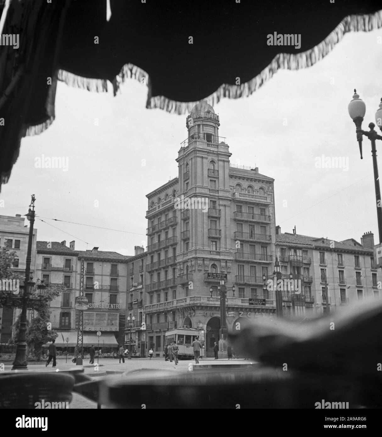 Dans la ville de Barcelone, Espagne 1930. Banque D'Images