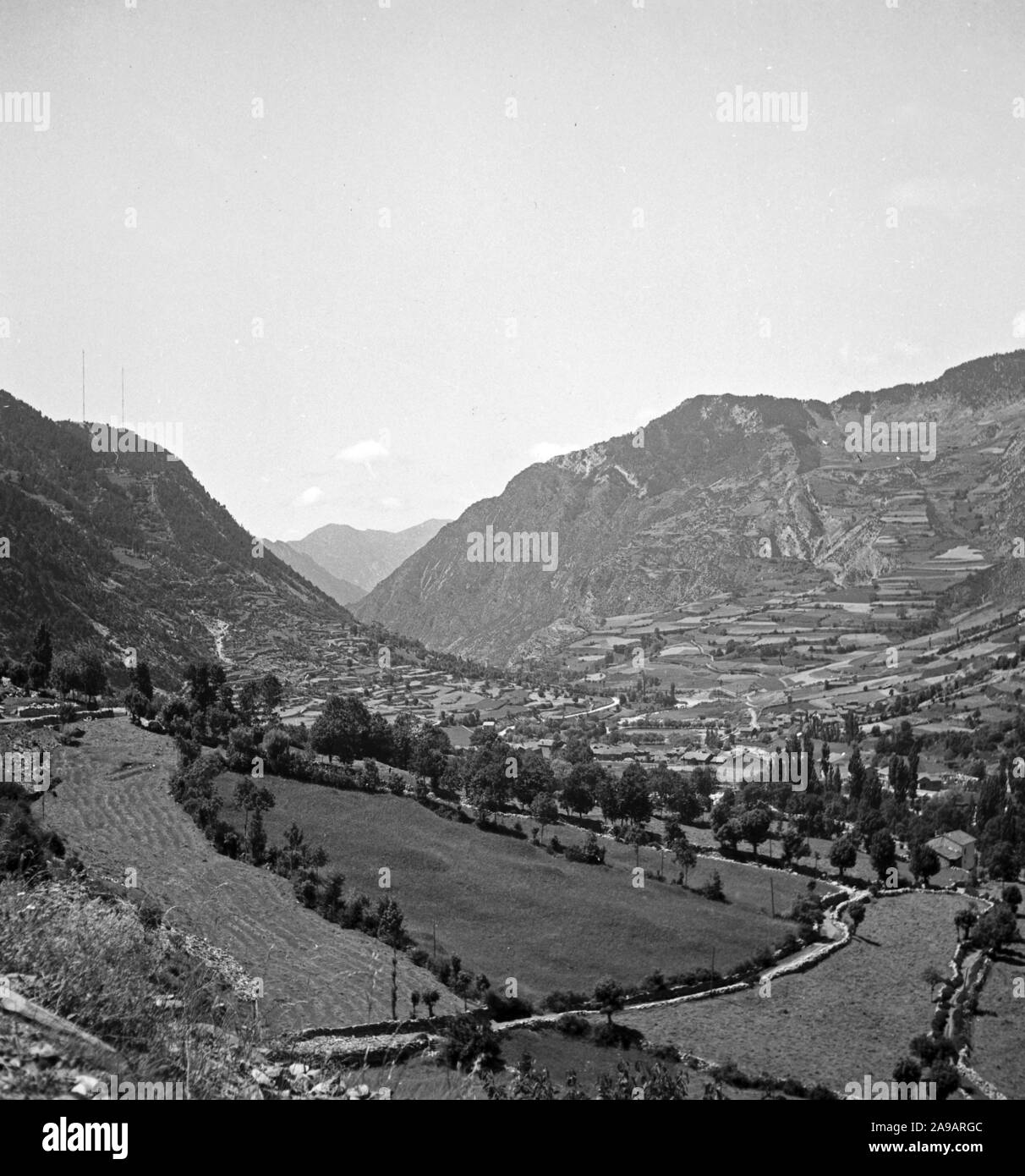 Vue panoramique sur la vallée, 1930. Banque D'Images