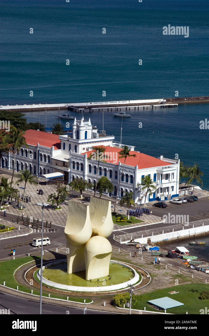Comando do Distrito Naval, Mário Cravo Monument, Salvador, Bahia, Brésil Banque D'Images