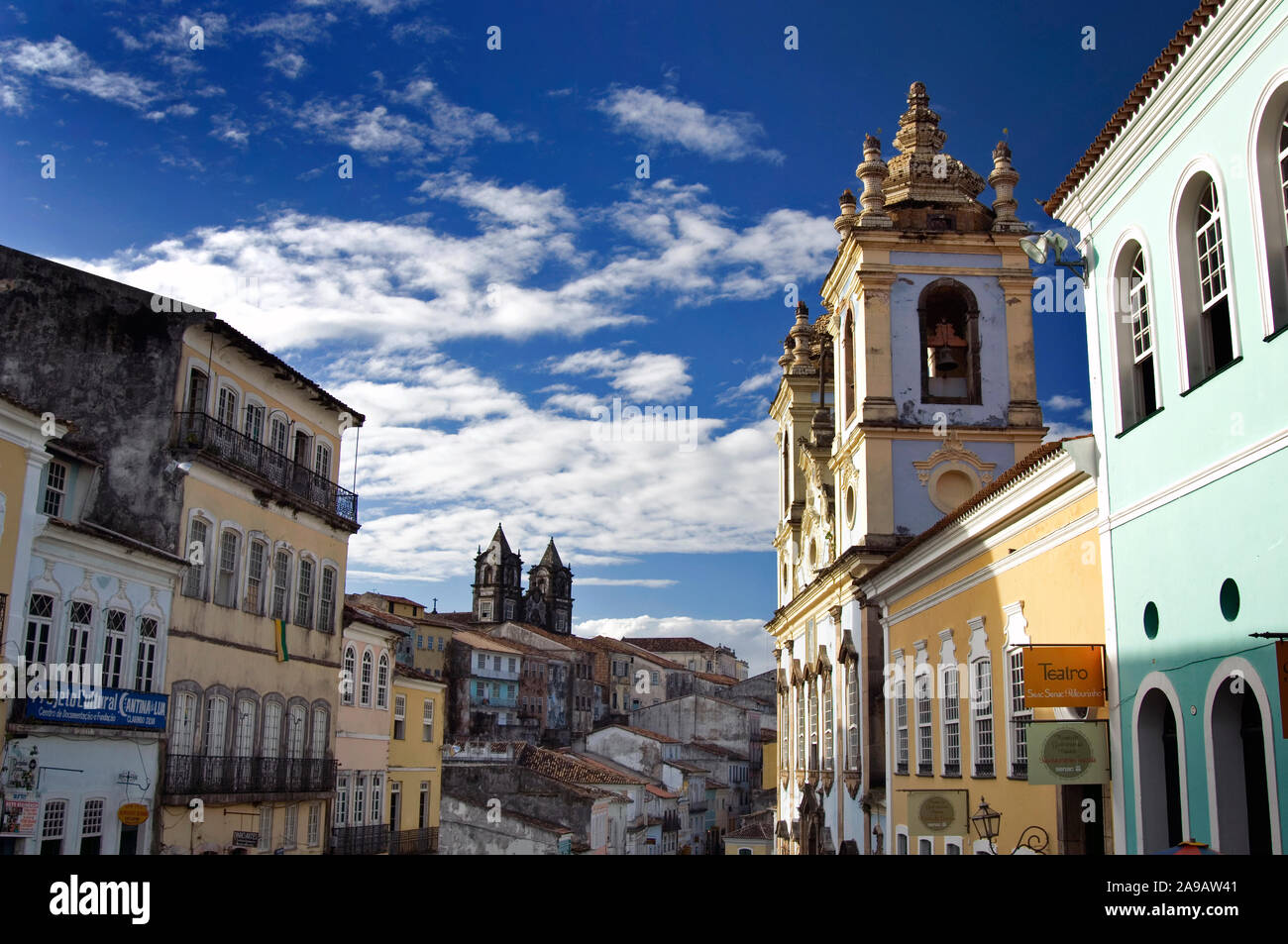 Église de Nossa Senhora do Rosário dos Pretos, Église de Pelourinho, Salvador, Bahia, Brésil Banque D'Images