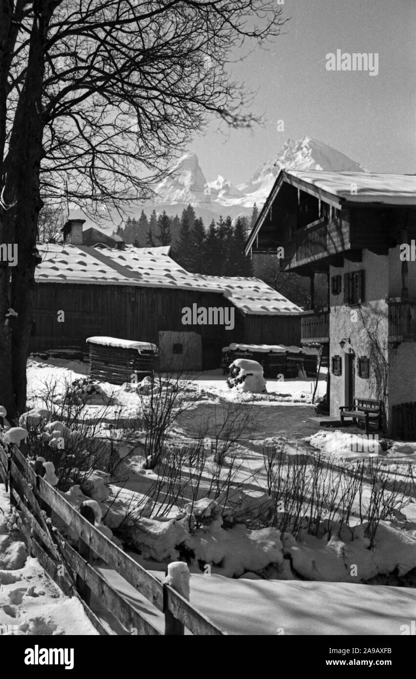 Autour de Berchtesgaden, Allemagne 1940. Banque D'Images