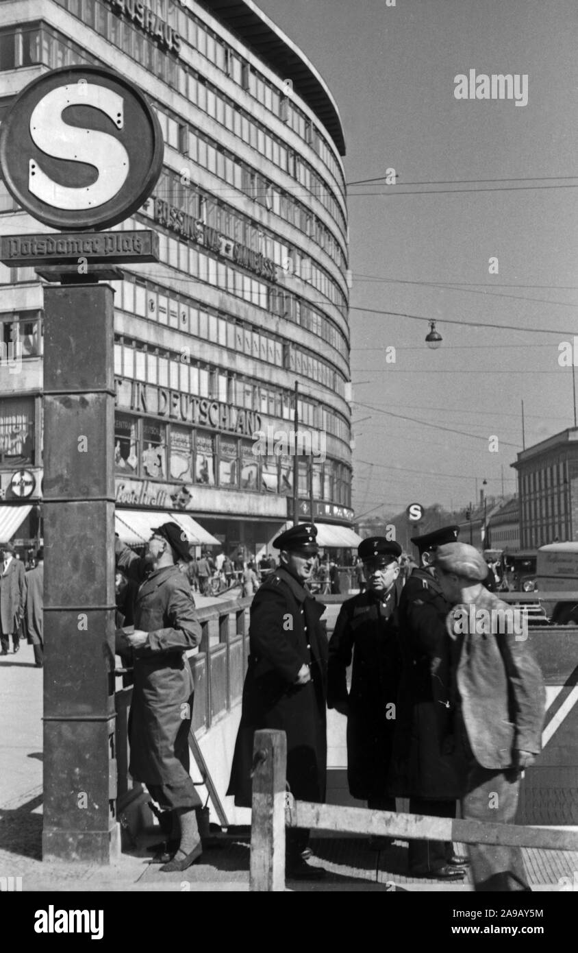 Zone de construction la Potsdamer Platz à Berlin, Allemagne 1930. Banque D'Images