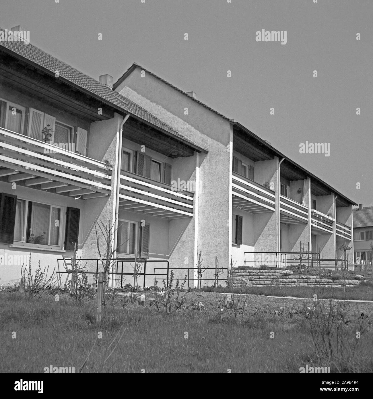 Les maisons en rangée, de l'Allemagne 1959 Banque D'Images