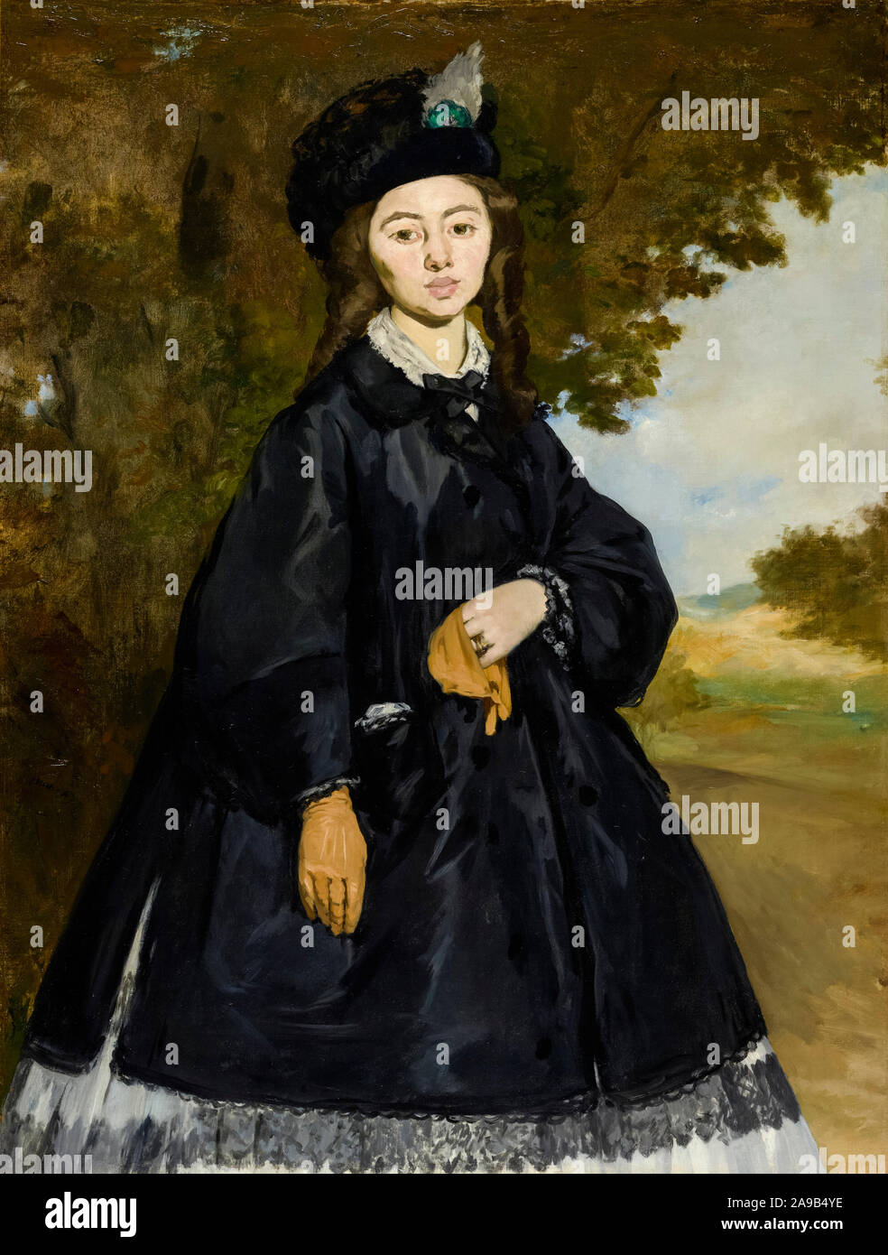 Edouard Manet, portrait de Madame Brunet, peinture, 1861-1863 Banque D'Images