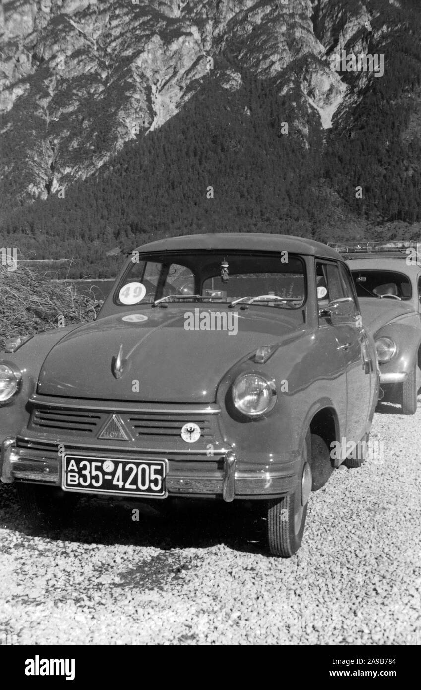 Un Lloyd LP 600 Limousine, l'Allemagne des années 1950. Banque D'Images