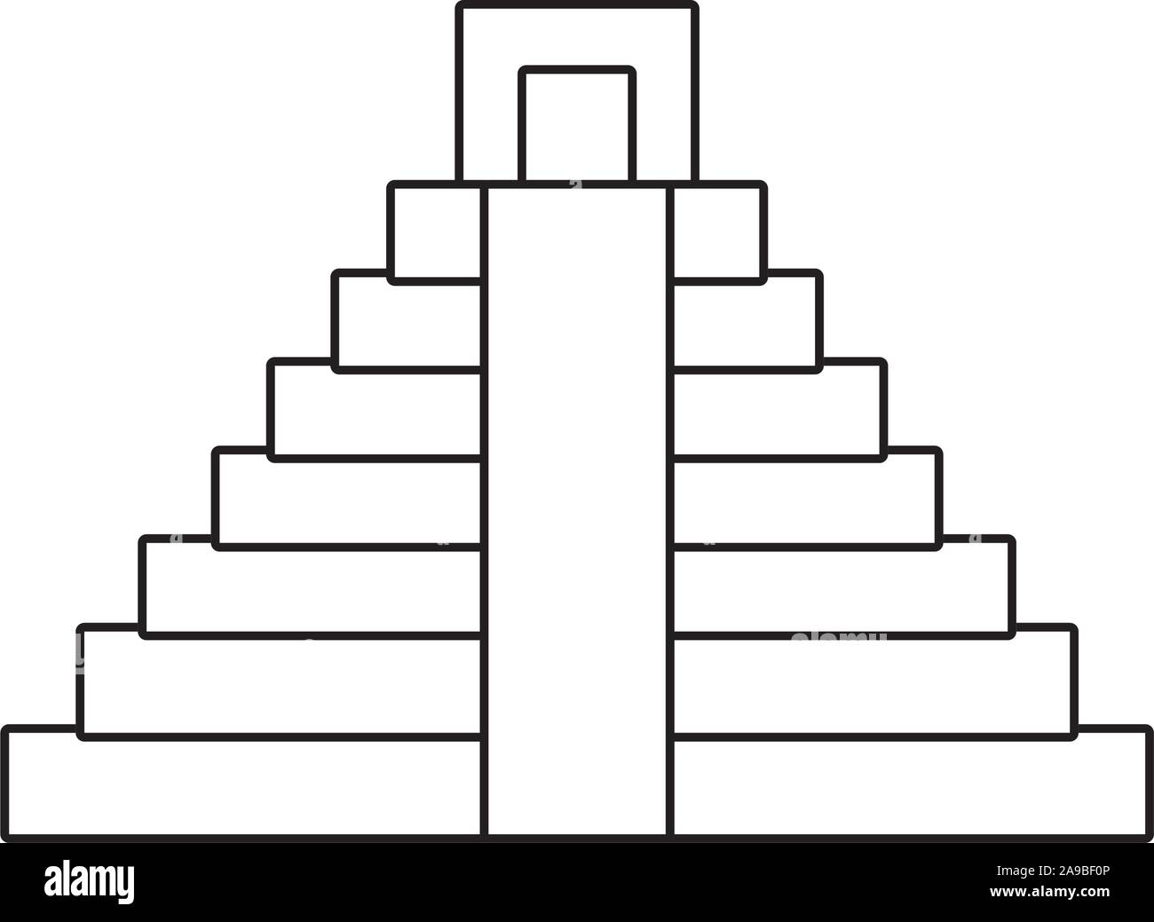 Temple aztèque sur fond blanc vector illustration design Illustration de Vecteur