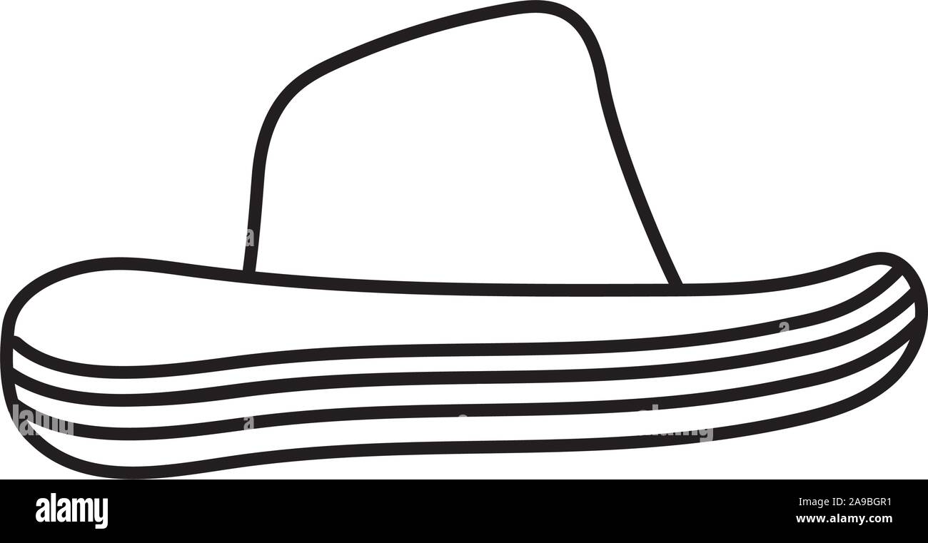 Mexican Hat in white background vector illustration design Illustration de Vecteur