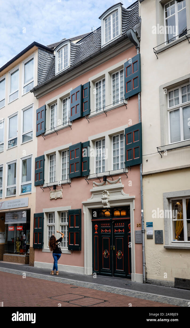 22.09.2019, Bonn, Rhénanie du Nord-Westphalie, Allemagne - La maison natale de Ludwig van Beethoven, vieille ville, Bonn, Rhénanie du Nord-Westphalie, Allemagne. 00X190922 Banque D'Images