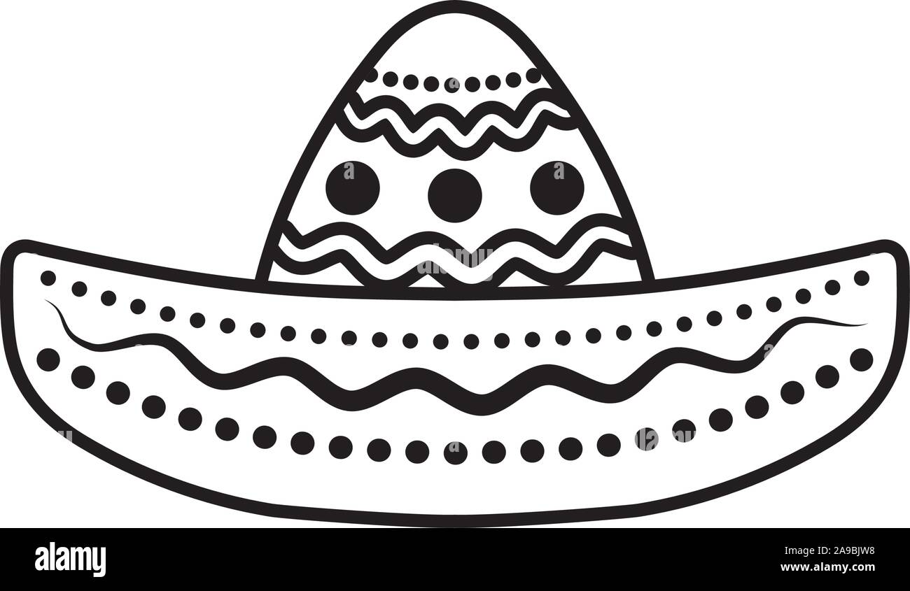 Mexican Hat in white background vector illustration design Illustration de Vecteur