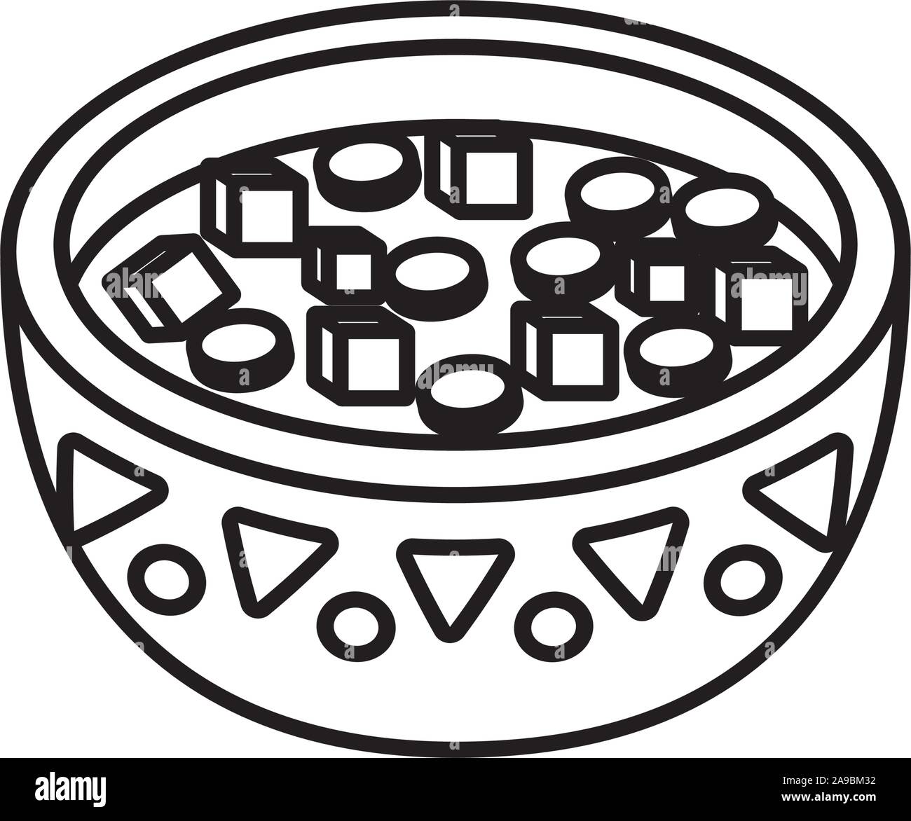 La cuisine mexicaine traditionnelle soupe sur fond blanc vector illustration design Illustration de Vecteur