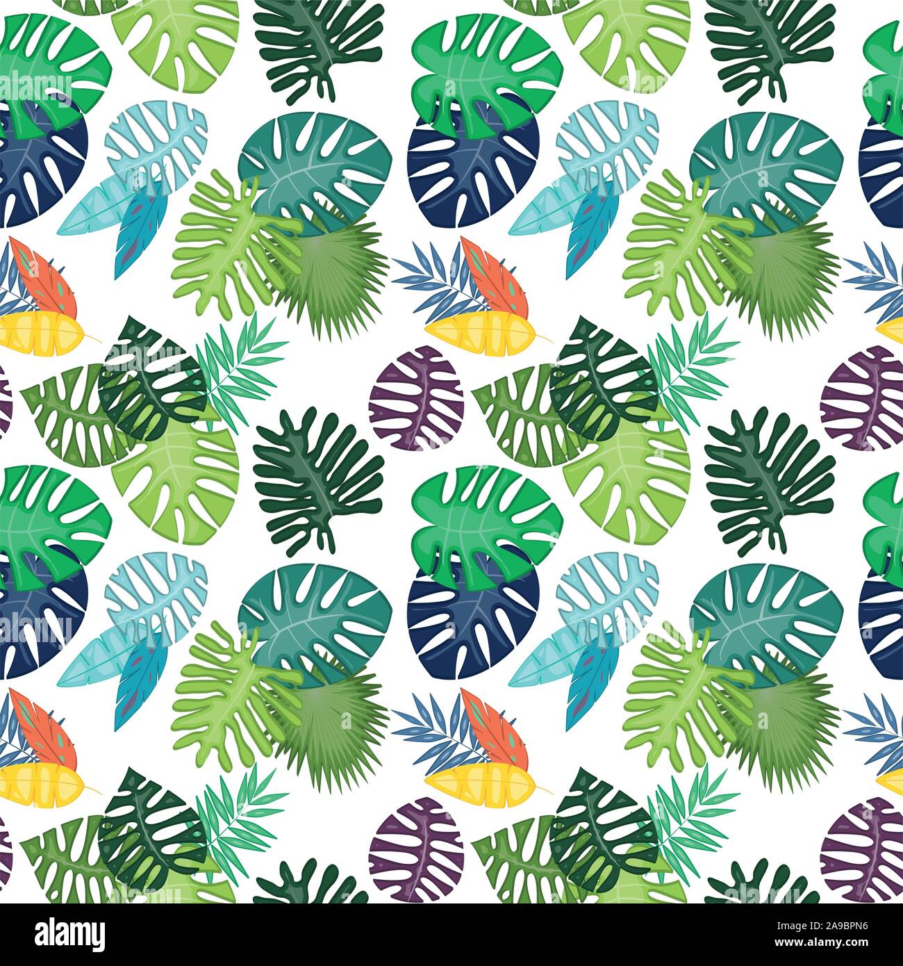 Feuille tropicale sans motif ou Background Vector Illustration de Vecteur