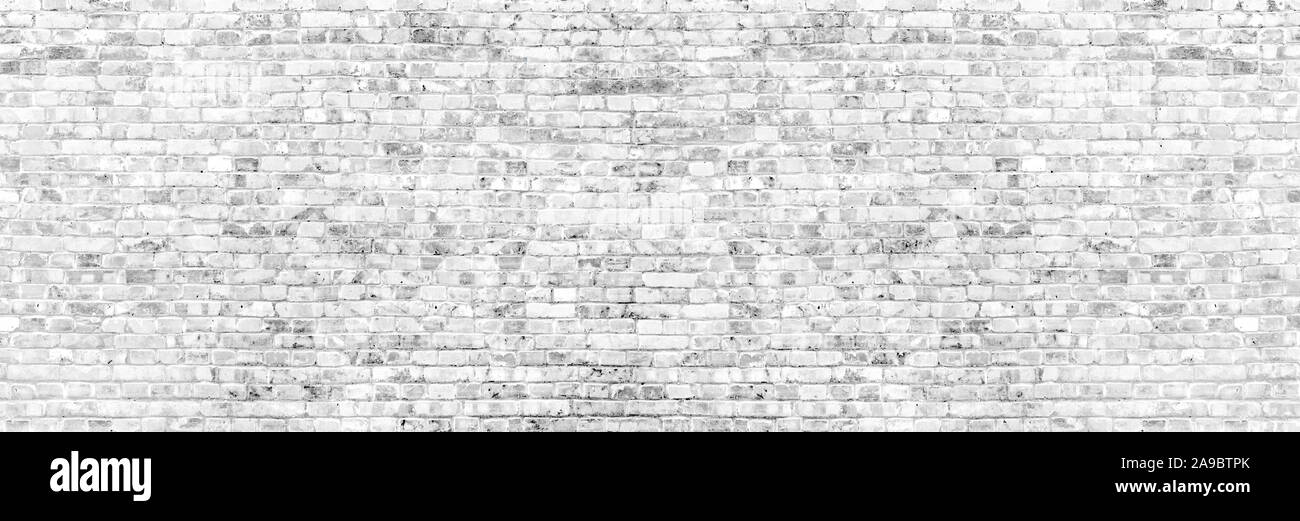 Mur de brique de couleur gris, large panorama de la maçonnerie Banque D'Images