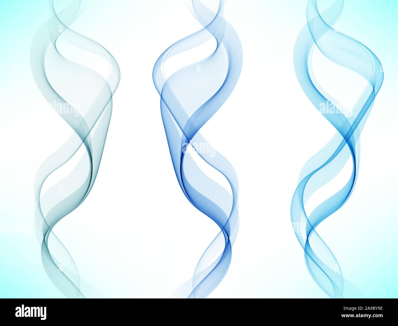 Ensemble de blue abstract wave design element10 EPS vectoriel Illustration de Vecteur