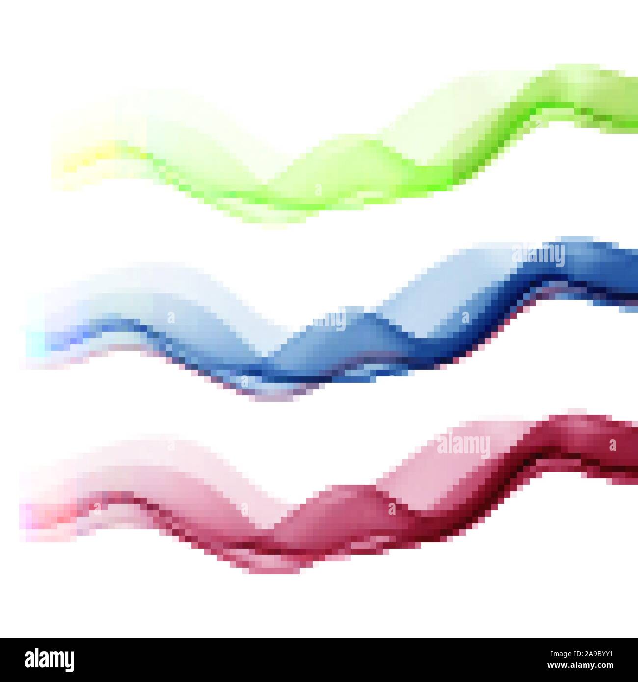 Abstract motion bon vecteur d'onde de la couleur. Ensemble de lignes colorées courbe Illustration de Vecteur