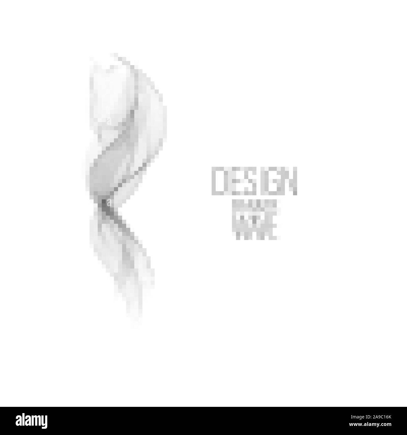 Résumé vecteur d'onde gris lisse. Débit courbe motion gris illustration. Vague de fumée grise. Abstract wave gris Illustration de Vecteur