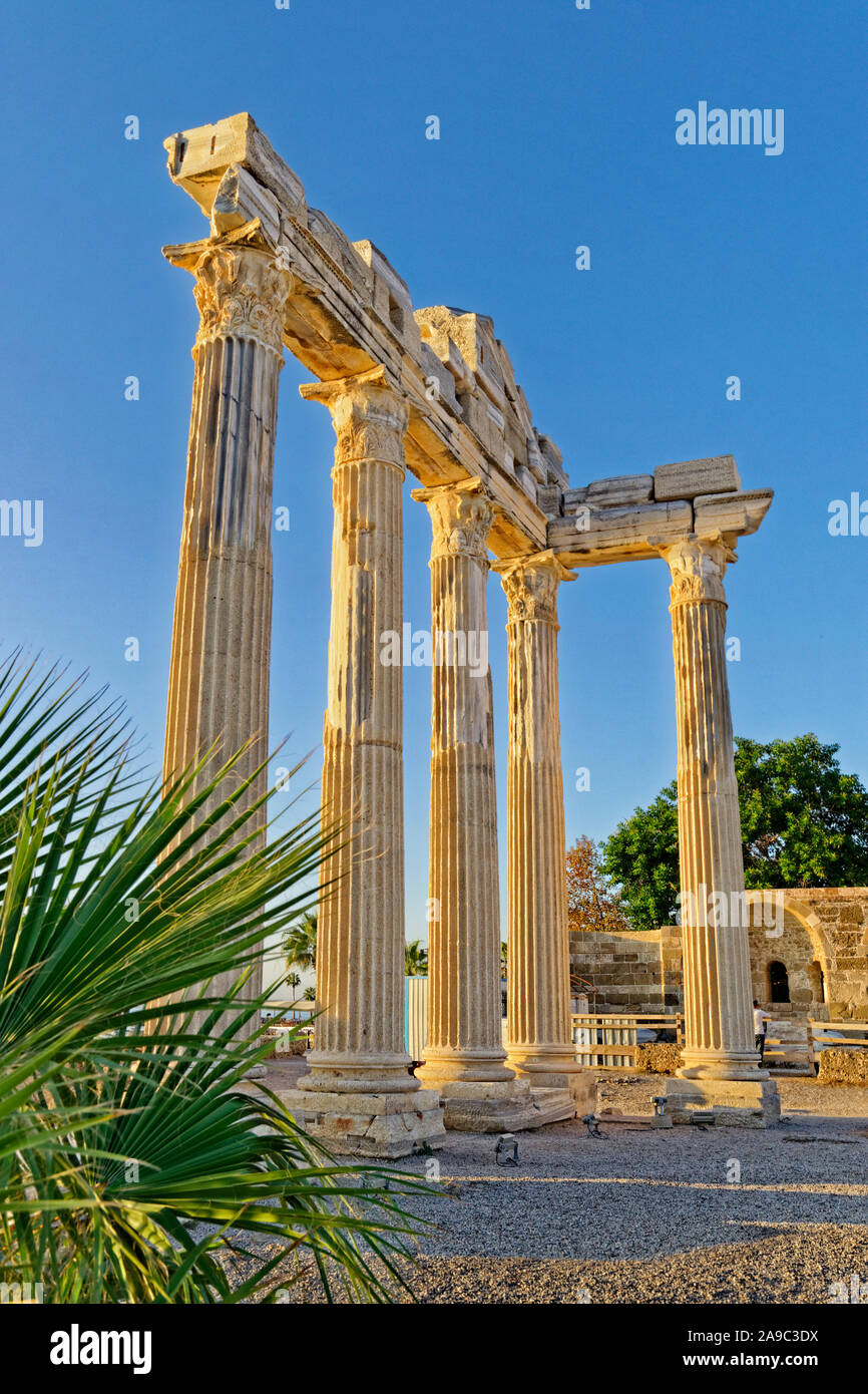 Temple d'Apollon à Side, Turquie. Banque D'Images