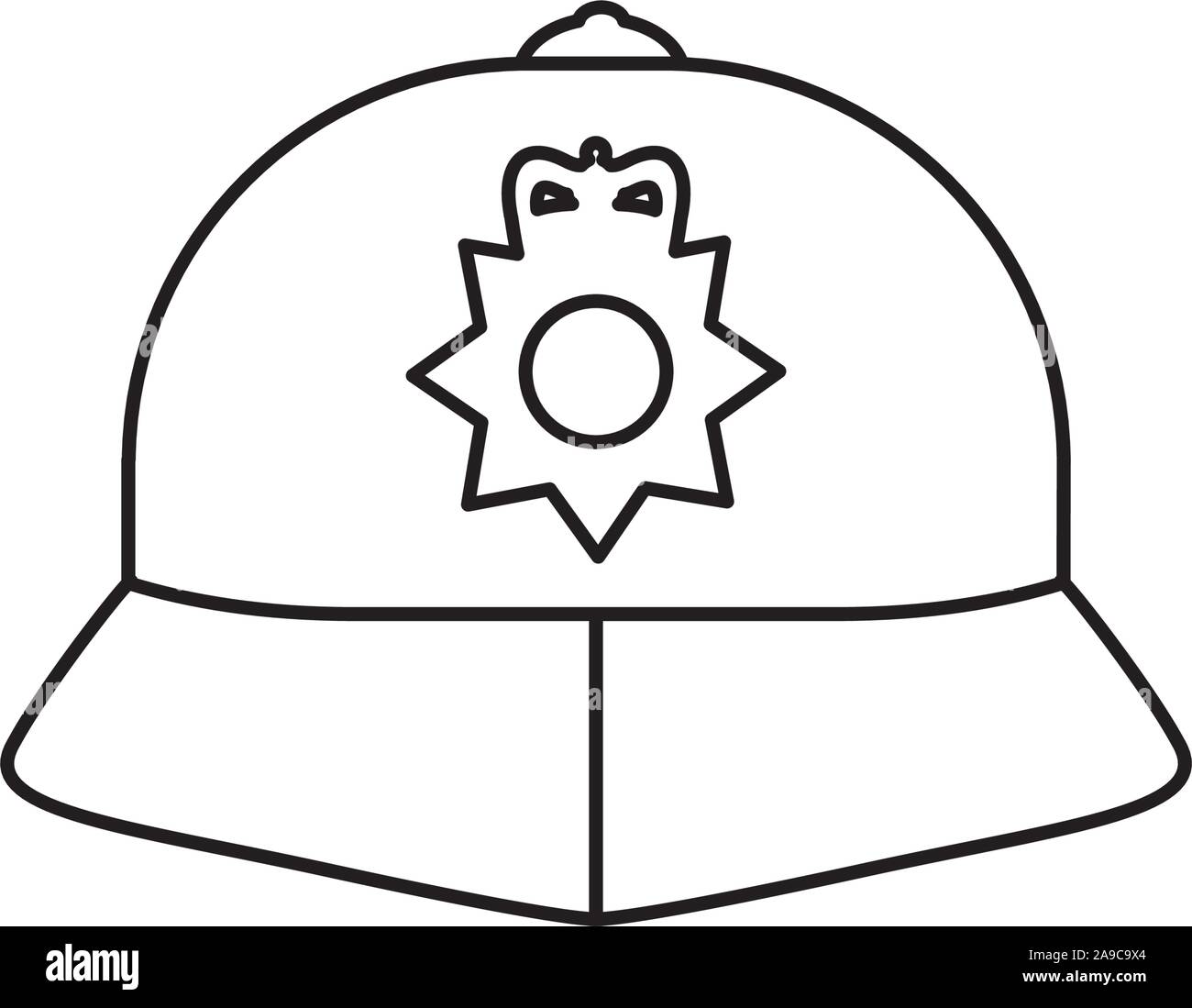 Chapeau de police Angleterre icône isolé Illustration de Vecteur
