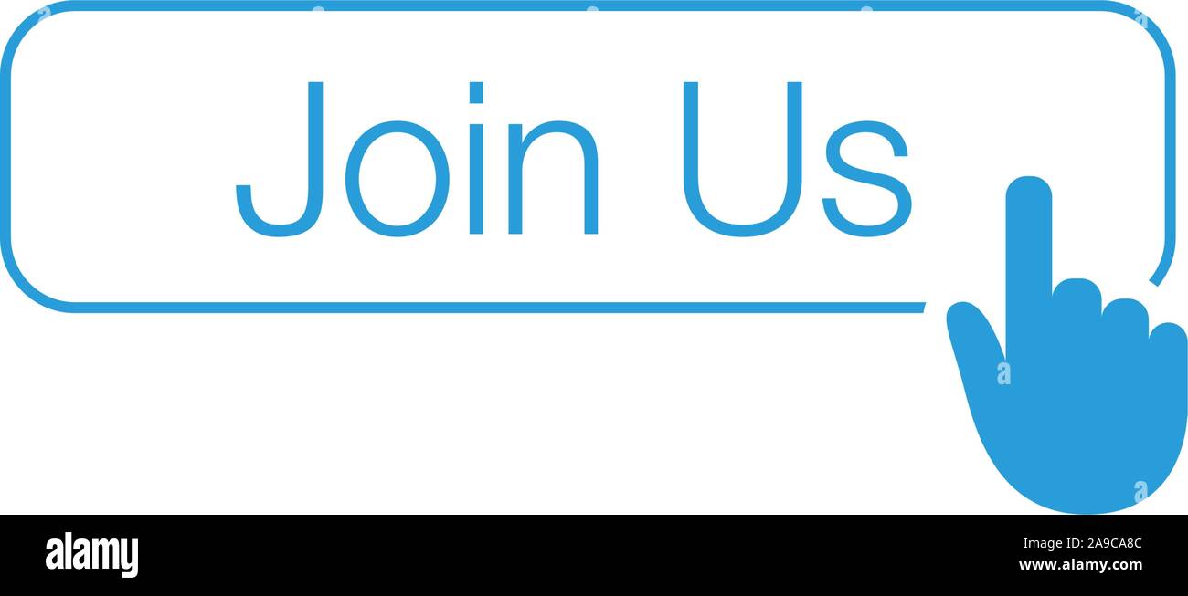 Rejoignez-nous Web bouton avec flèche part.peut être utilisé pour les bannières web, blogs, les mises à jour du contenu et actualités, formulaires web. Stock Vector illustration Illustration de Vecteur