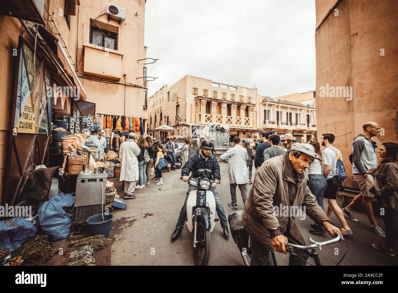 Medina et rues à Marrakech détail zoco Banque D'Images