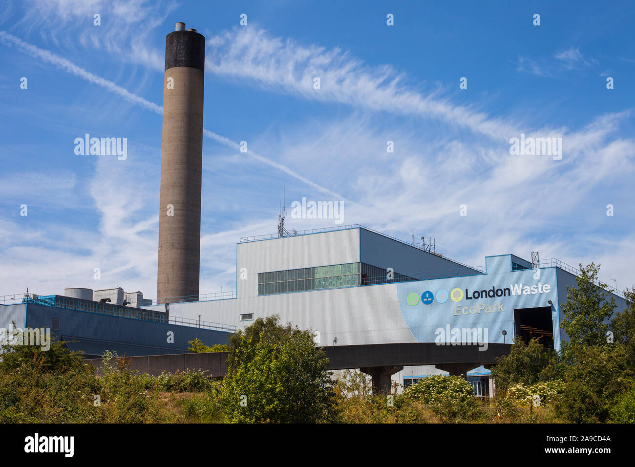 Londres, Royaume-Uni - 25 mai 2011 : Le London Edmonton Déchets Eco Park, dans le district londonien d'Enfield. L'incinérateur est actuellement le plus grand de Grande-Bretagne Banque D'Images