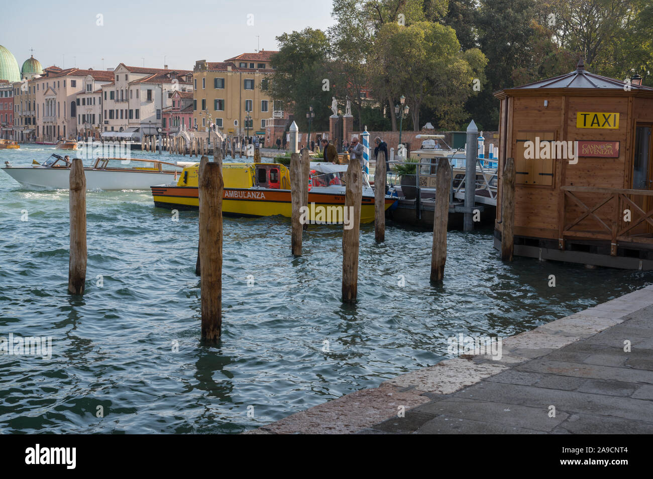 Bateau Ambulance à Venise, Italie Banque D'Images