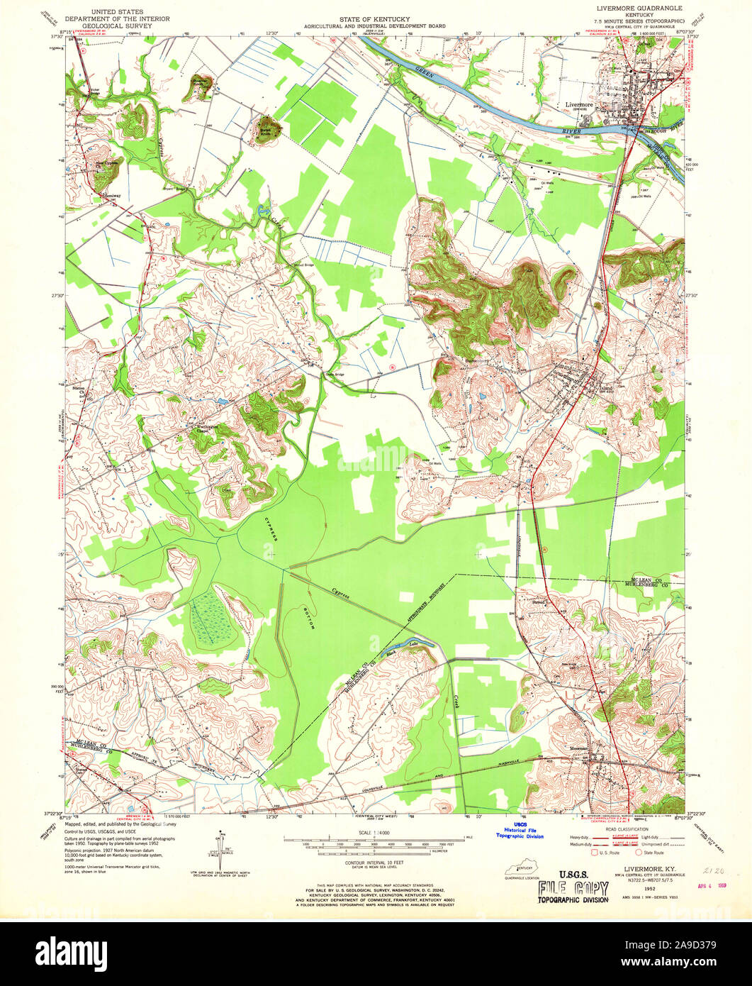 Carte du kentucky livermore Banque de photographies et d’images à haute