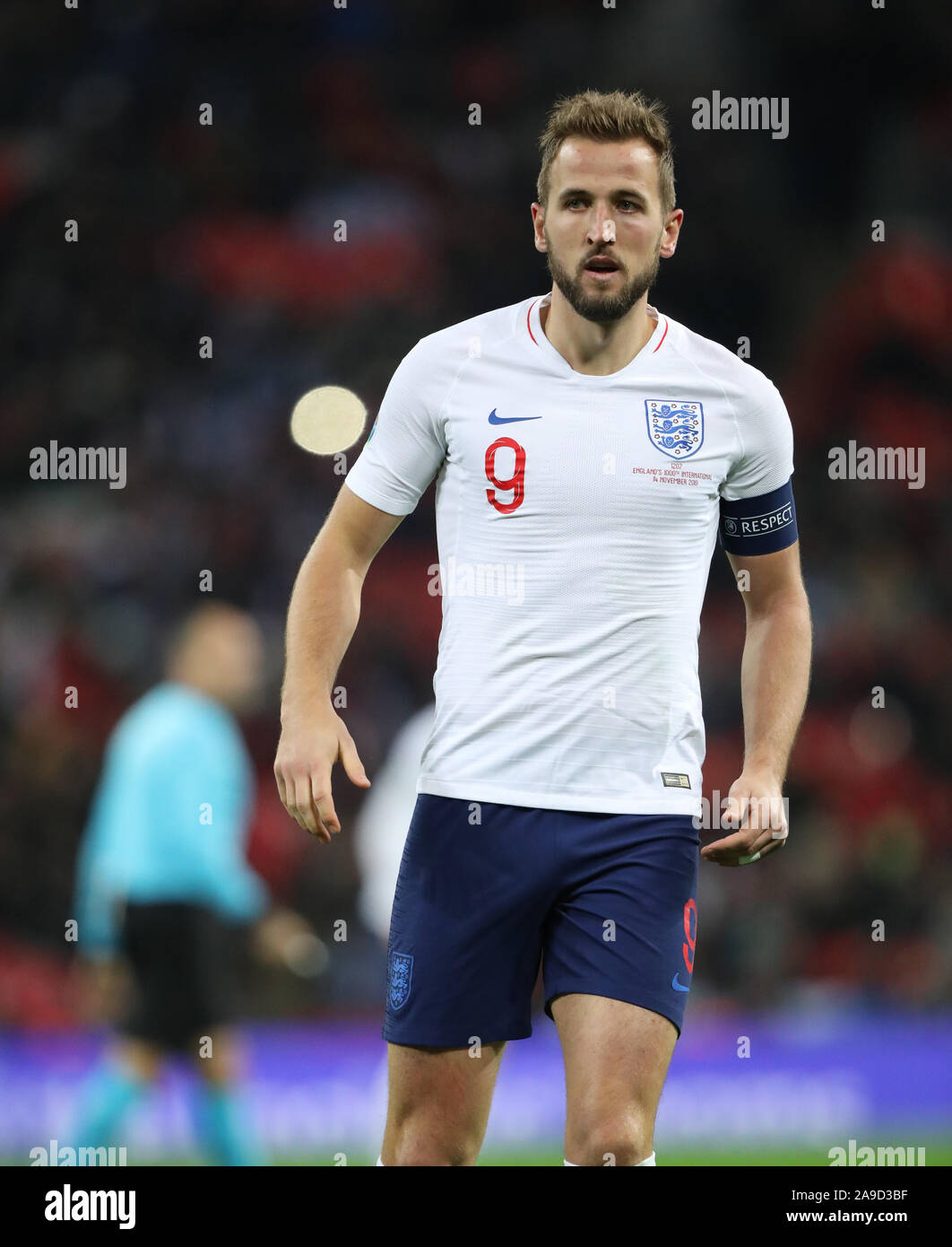 Londres, Royaume-Uni. 14Th Nov, 2019. Harry Kane (E) le match entre l'Angleterre et le Monténégro est la 1000e senior men's international match et c'est l'Angleterre v Monténégro UEFA Qualificatif de l'euro au stade de Wembley, Londres, le 14 novembre 2019. **Utilisation éditoriale uniquement, licence requise pour un usage commercial. Aucune utilisation de pari, de jeux ou d'un seul club/ligue/dvd publications** Crédit : Paul Marriott/Alamy Live News Banque D'Images