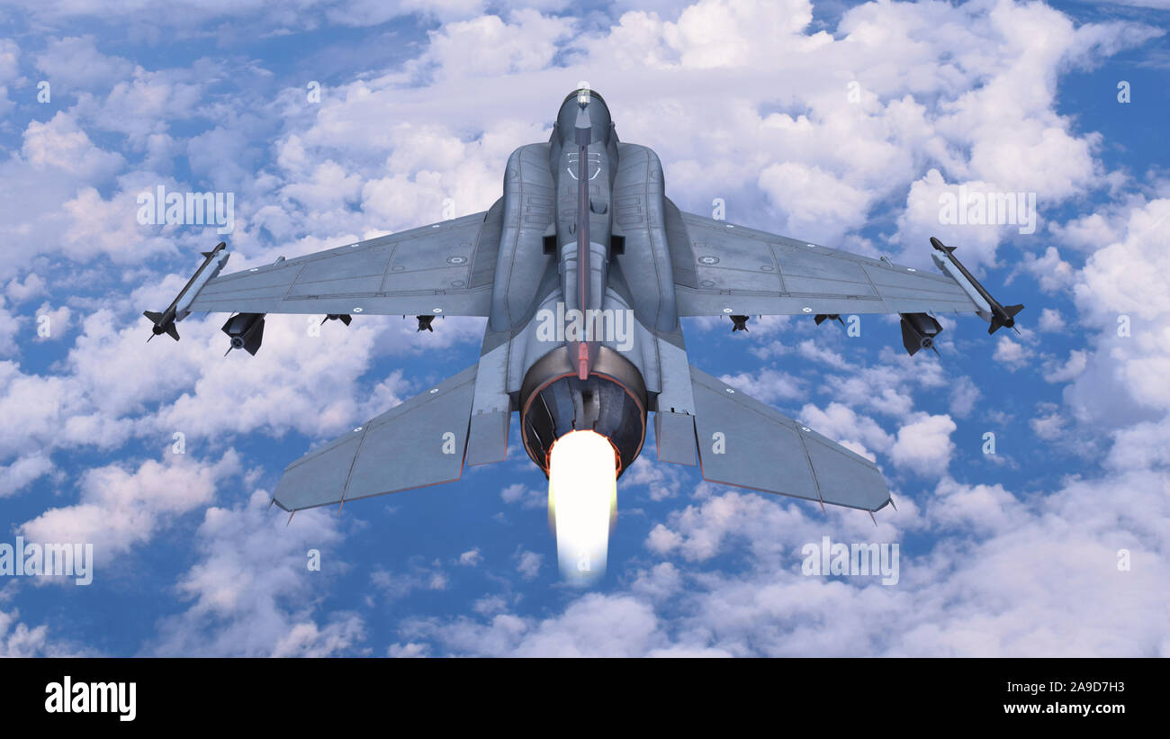 Avion de combat à réaction en vol, les avions militaires de l'armée ...