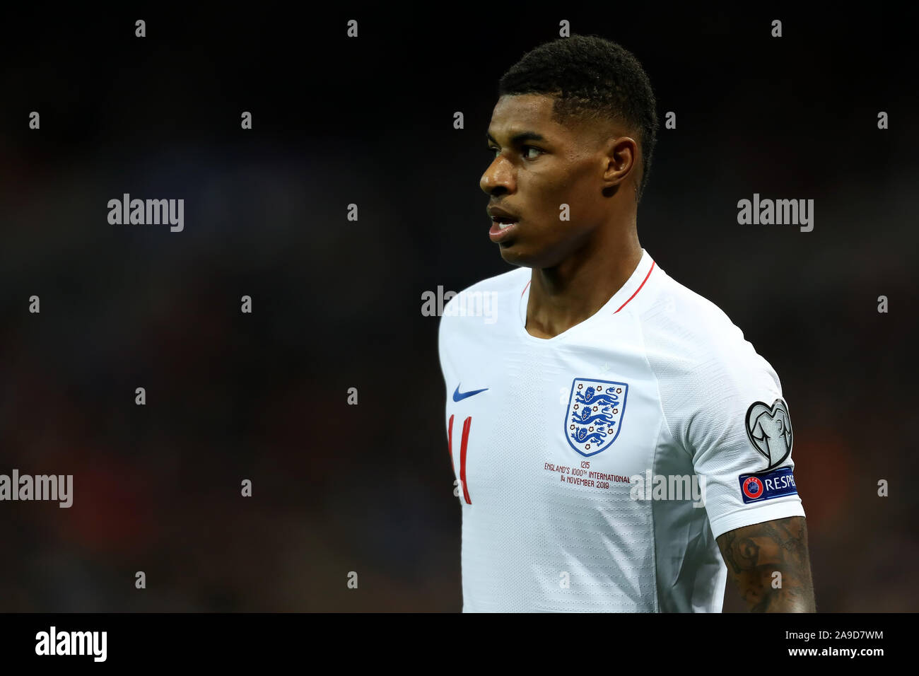 Le stade de Wembley, Londres, Royaume-Uni. 14Th Nov, 2019. European Championships 2020 Qualificatif, l'Angleterre et le Monténégro ; Marcus Rashford d'Angleterre - usage éditorial : Action Crédit Plus Sport/Alamy Live News Banque D'Images