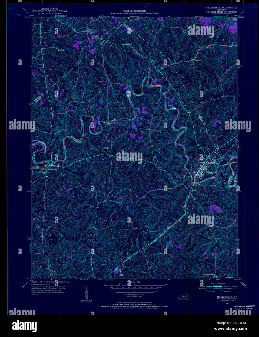 Carte de millersbourg Banque d'image et photos Alamy