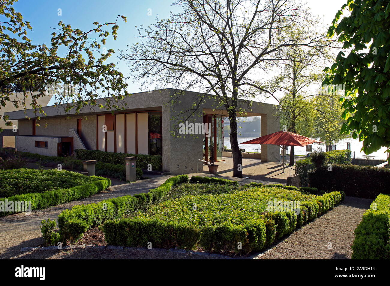 Musée européen à Schengen sur la Moselle, dans le canton de Remich, Grand-duché de Luxembourg Banque D'Images