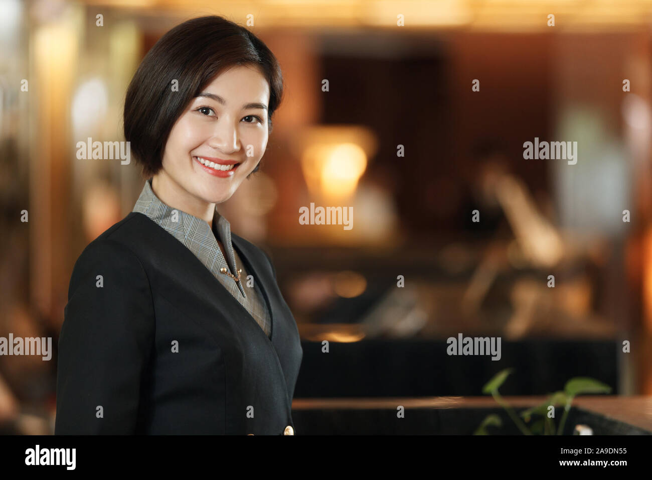 Le directeur de l'hôtel close Banque D'Images