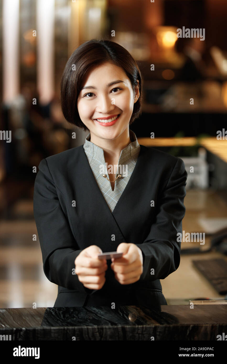 Le directeur de l'hôtel close Banque D'Images