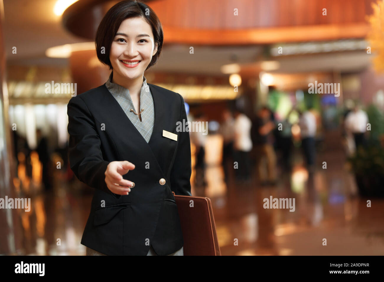 Le directeur de l'hôtel close Banque D'Images
