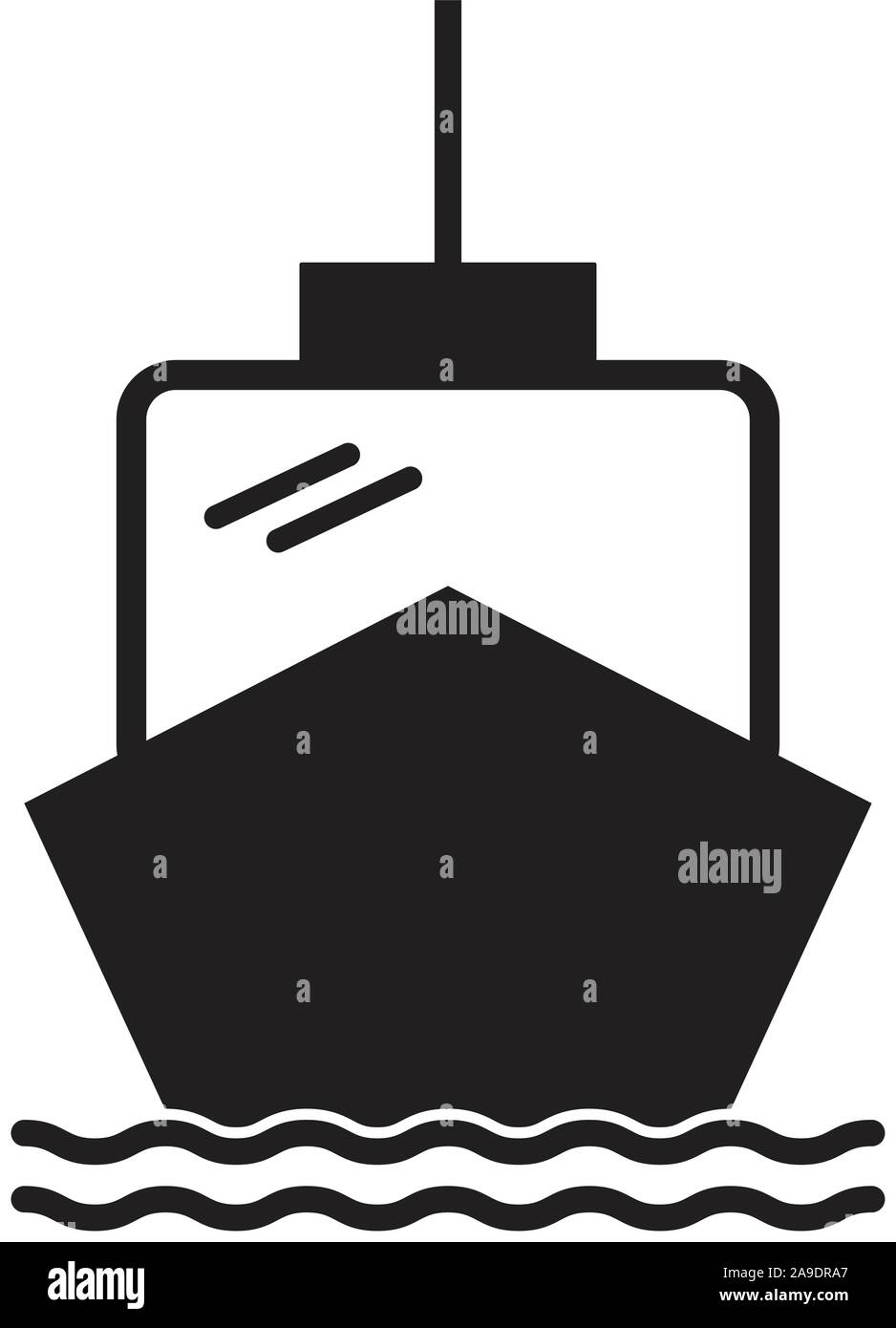 L'icône de bateau sur fond blanc. Télévision. style bateau navire icône pour votre web site design, logo, l'app, l'assurance-chômage. bateau symbole. voile signe. Illustration de Vecteur