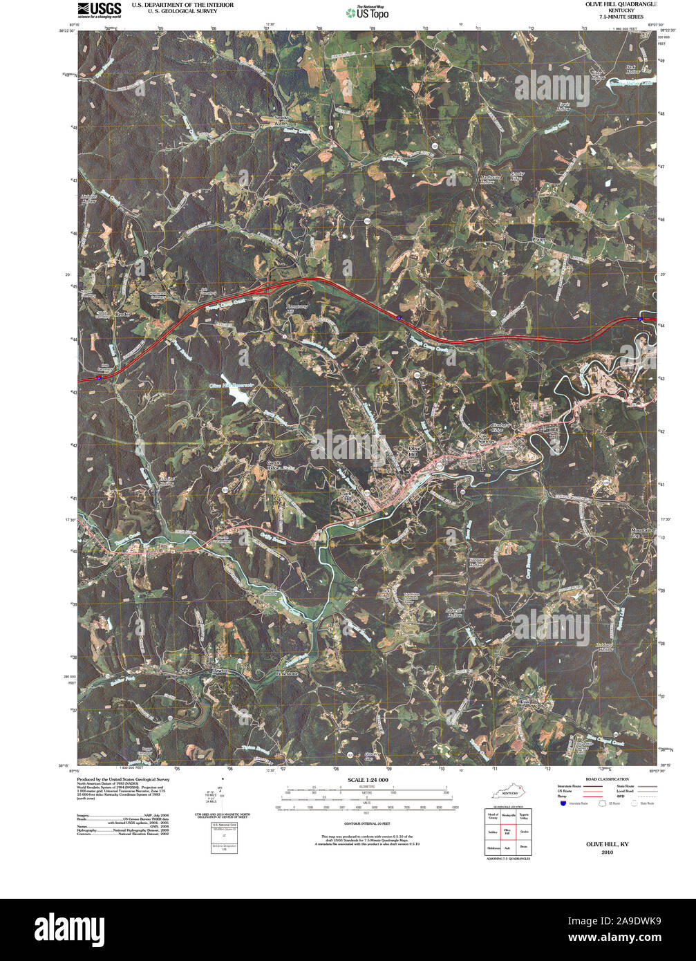 Carte de la colline d'olive Banque d'images détourées Alamy