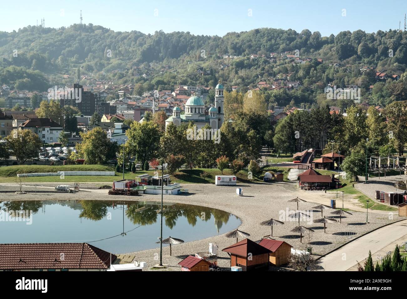 Lacs de Pannonie, Tuzla, Bosnie-Herzégovine Banque D'Images