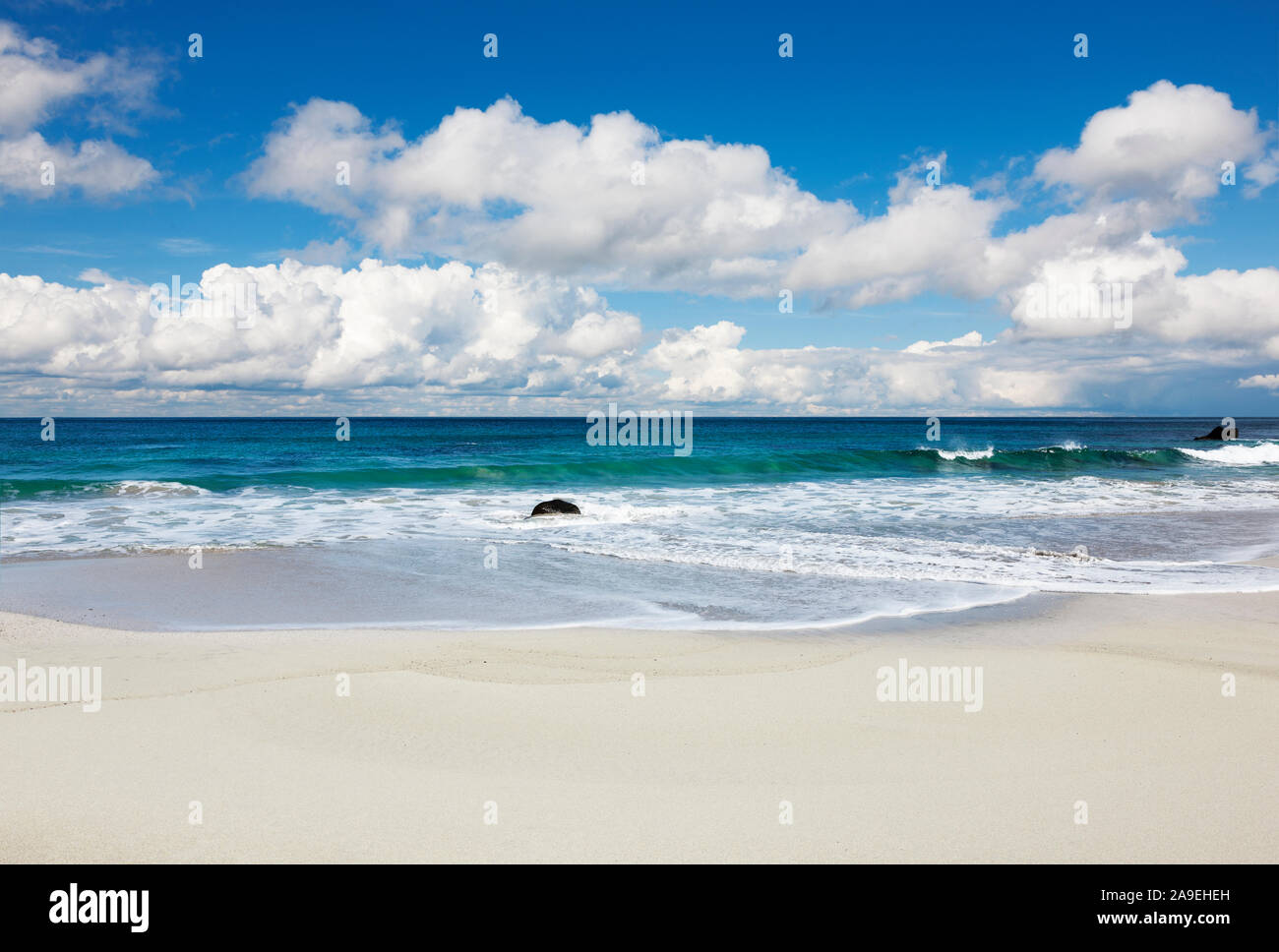 Plage de sable solitaires Banque D'Images