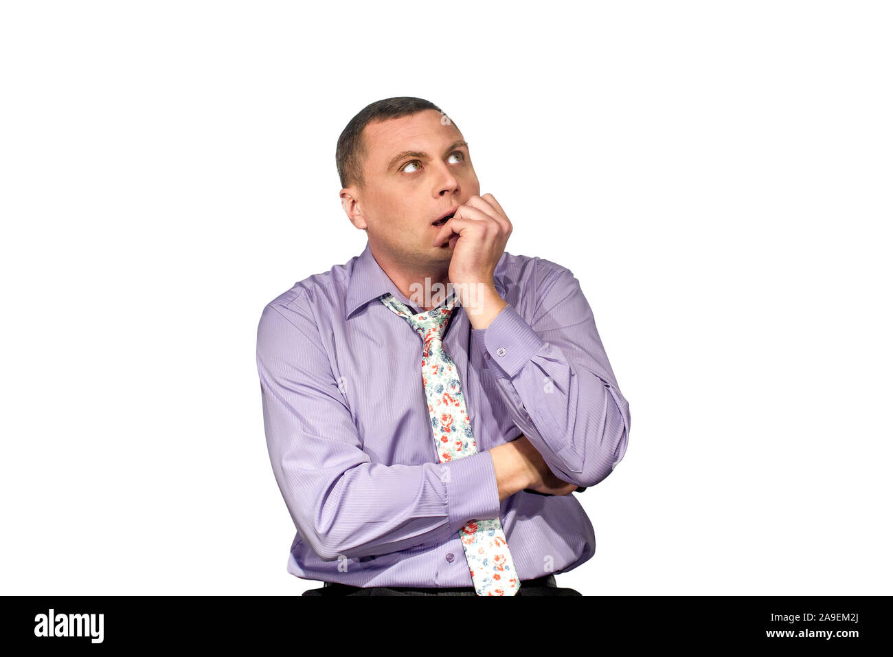 Image portrait d'un homme émotif d'âge moyen Banque D'Images