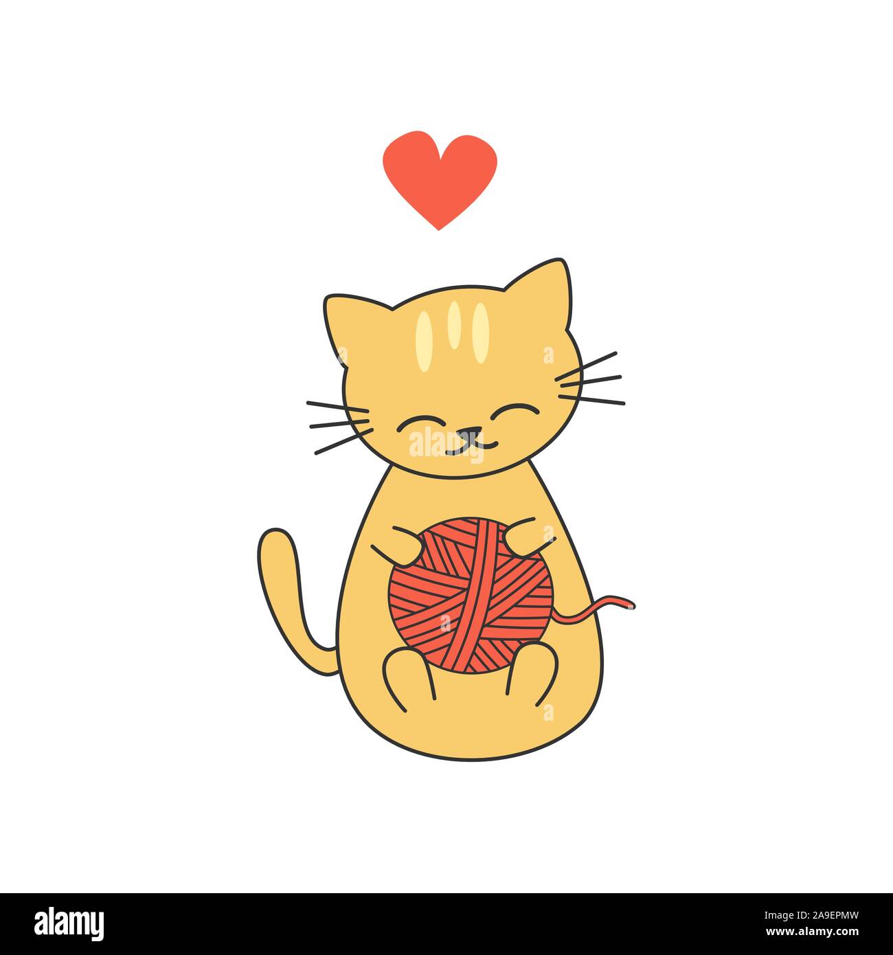Cute cartoon chaton jouant avec une balle de laine funny vector illustration Image Vectorielle Stock - Alamy Cute cartoon chaton jouant avec une balle de laine funny vector illustration Image Vectorielle Stock - Alamy