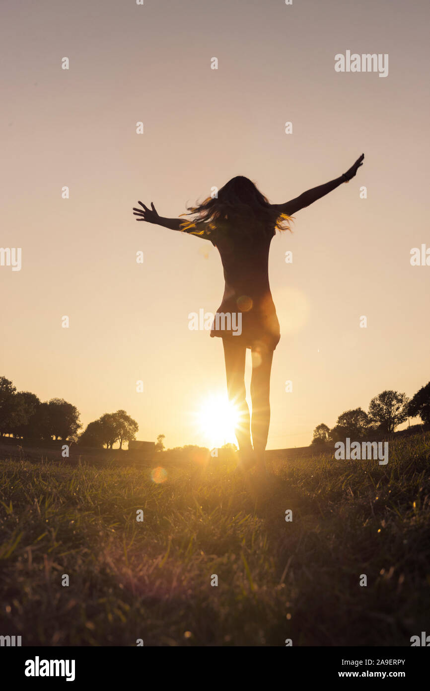 Dans la danse du soleil Banque D'Images