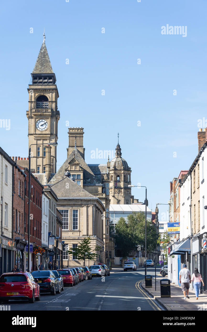 Wakefield Metropolitan District Council, Wakefield mairie, rue Wood, Wakefield, West Yorkshire, England, United Kingdom Banque D'Images