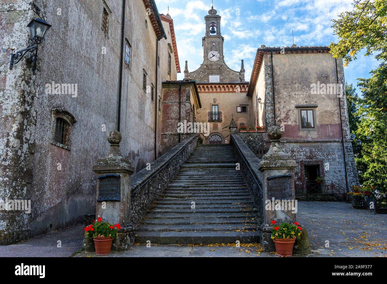 Toscane, Italie - 9 septembre 2013 : Santuario di Montesenario, Monte Senario monastère Servite Banque D'Images