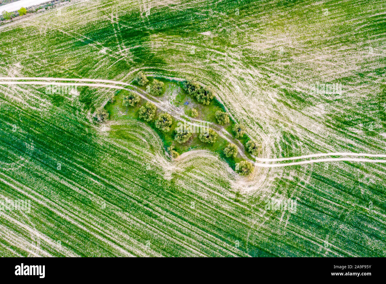 Antenne agricole paysage. Banque D'Images