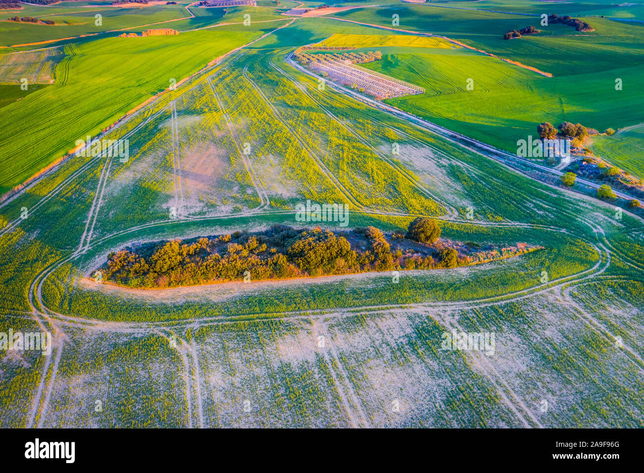Antenne agricole paysage. Banque D'Images